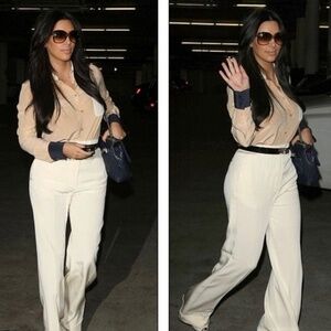 NWT! See By Chloe Colorblock Silk Blouse IT 44 ASO Kim Kardashian